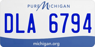 MI license plate DLA6794