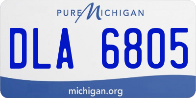 MI license plate DLA6805