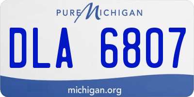 MI license plate DLA6807