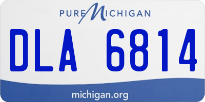 MI license plate DLA6814