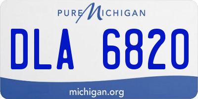 MI license plate DLA6820