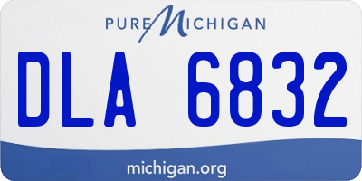 MI license plate DLA6832