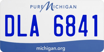MI license plate DLA6841
