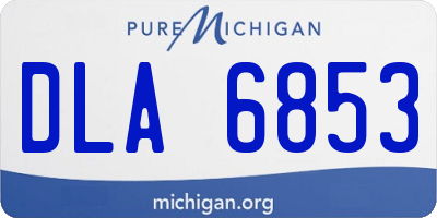 MI license plate DLA6853