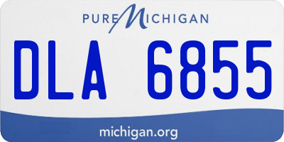 MI license plate DLA6855