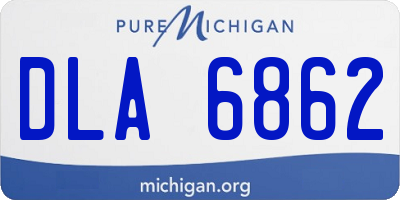 MI license plate DLA6862