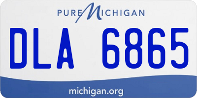 MI license plate DLA6865