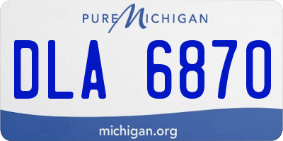 MI license plate DLA6870