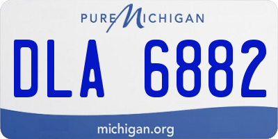 MI license plate DLA6882