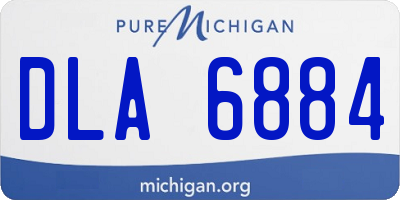 MI license plate DLA6884