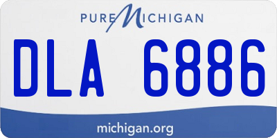 MI license plate DLA6886