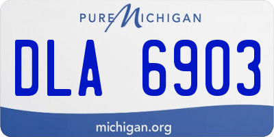 MI license plate DLA6903