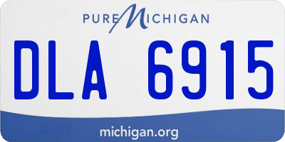 MI license plate DLA6915