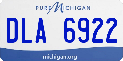 MI license plate DLA6922