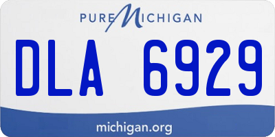 MI license plate DLA6929