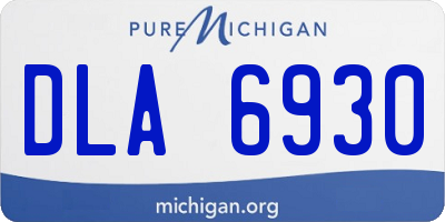 MI license plate DLA6930