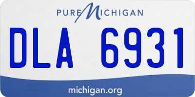 MI license plate DLA6931