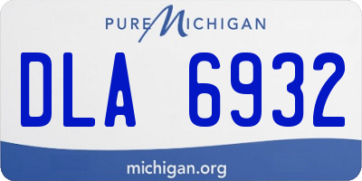 MI license plate DLA6932