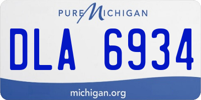 MI license plate DLA6934