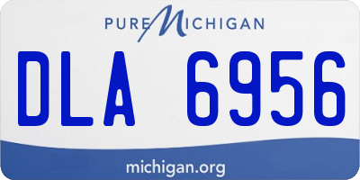 MI license plate DLA6956