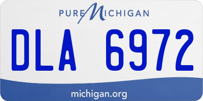 MI license plate DLA6972