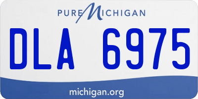 MI license plate DLA6975