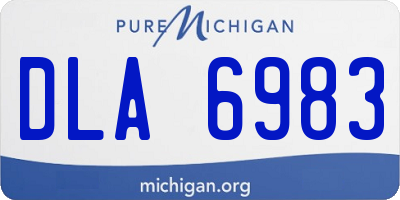 MI license plate DLA6983