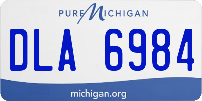 MI license plate DLA6984