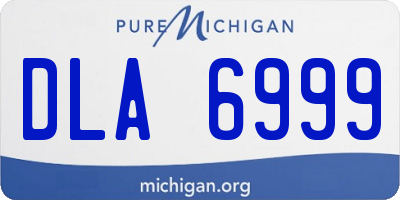 MI license plate DLA6999