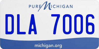 MI license plate DLA7006