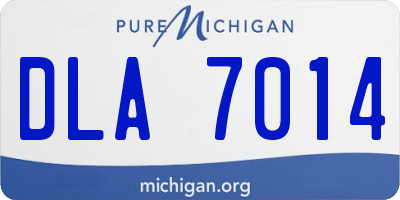 MI license plate DLA7014