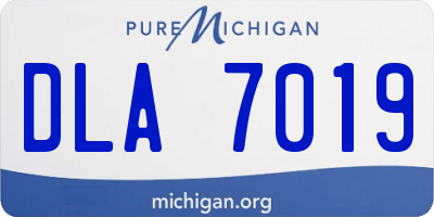 MI license plate DLA7019