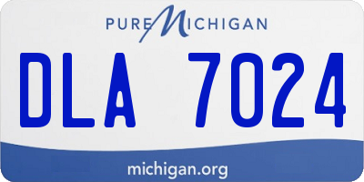 MI license plate DLA7024