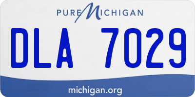 MI license plate DLA7029
