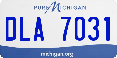 MI license plate DLA7031