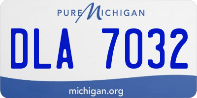 MI license plate DLA7032