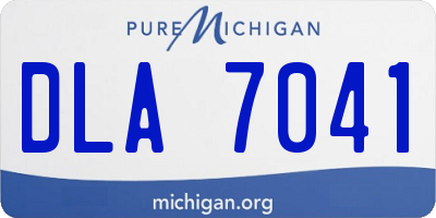 MI license plate DLA7041