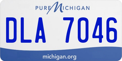 MI license plate DLA7046
