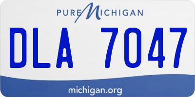 MI license plate DLA7047