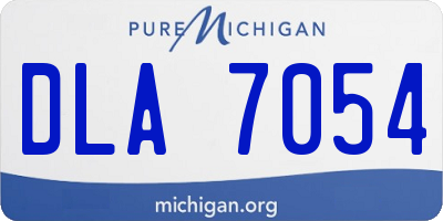 MI license plate DLA7054