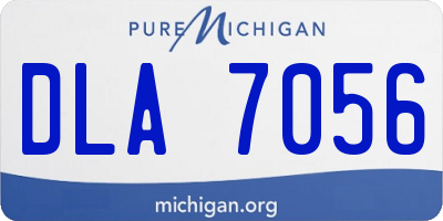 MI license plate DLA7056