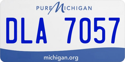MI license plate DLA7057