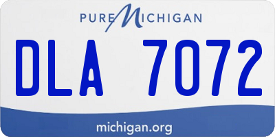 MI license plate DLA7072