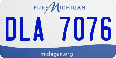 MI license plate DLA7076