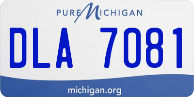 MI license plate DLA7081