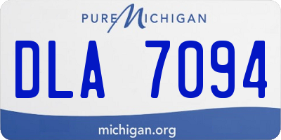 MI license plate DLA7094