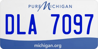 MI license plate DLA7097