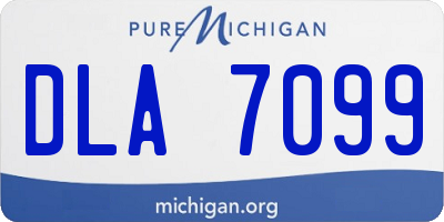 MI license plate DLA7099