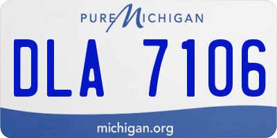 MI license plate DLA7106