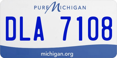 MI license plate DLA7108